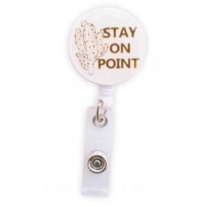 Stay on Point Cactus Retractable Badge Holder